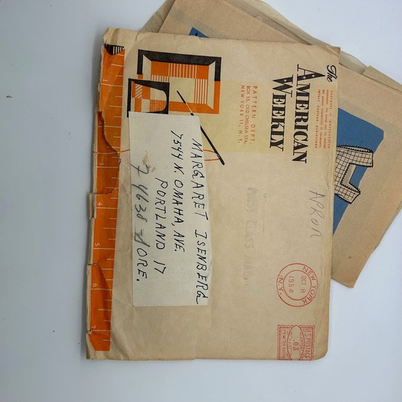 Anne Adams Mail Order Vintage 1950's Pattern #4638 Full Bib Apron Size Small - Picture 3 of 4